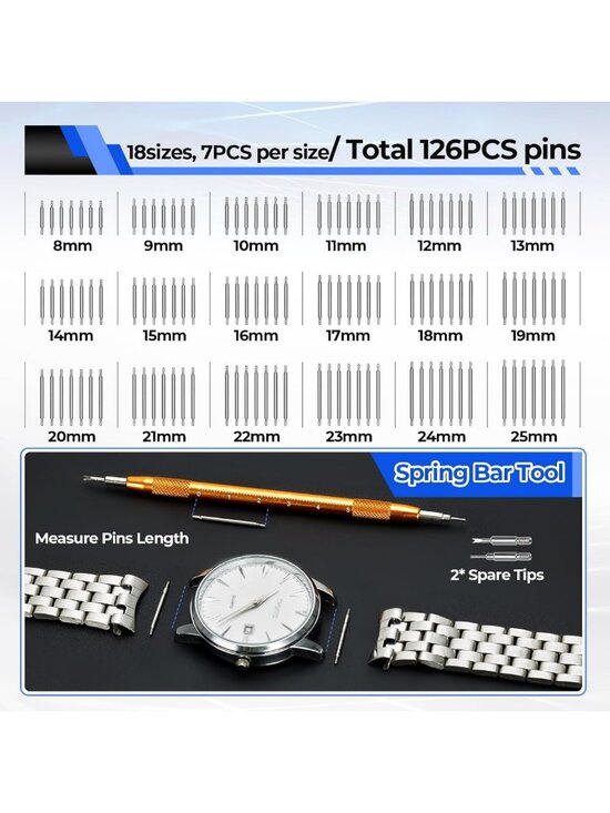 Comprehensive Watch Repair Kit - 192 PCS Heavy Duty Tools for Link Removal main image 6
